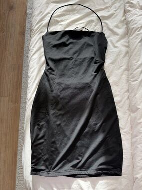 Black Halter Mini Dress - Classic Evening Style